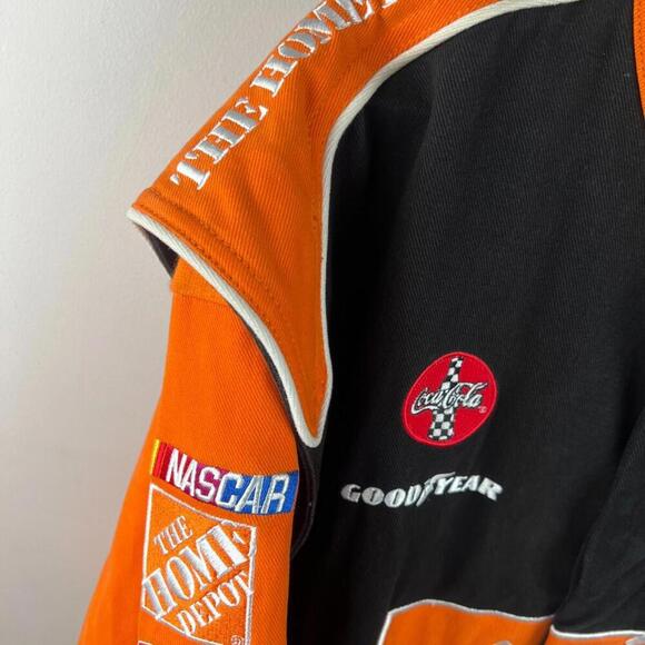 Chase Authentics Tony Stewart NASCAR Home Depot Jacket XL Black Orange Embroider - Picture 7 of 9